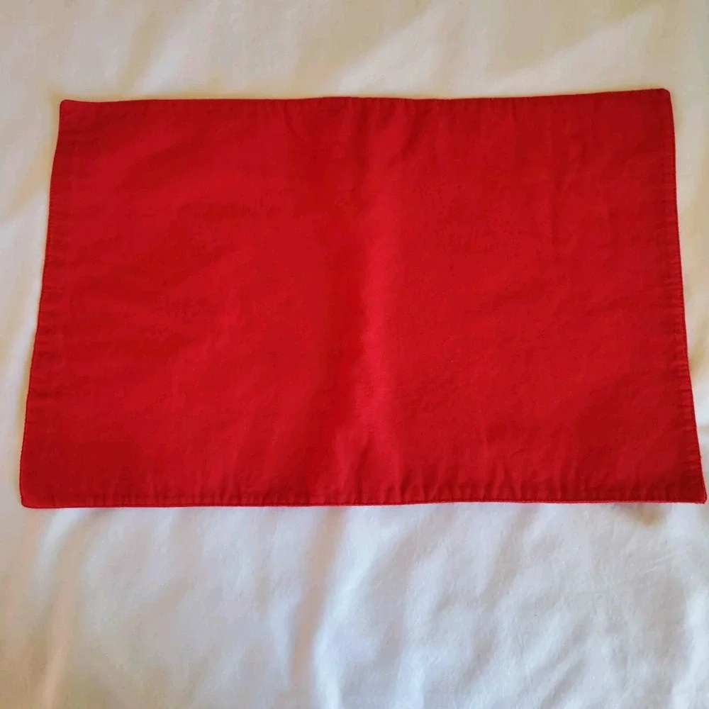 Placemats‎ Christmas Holiday Red Holly Embroidered Cloth 12